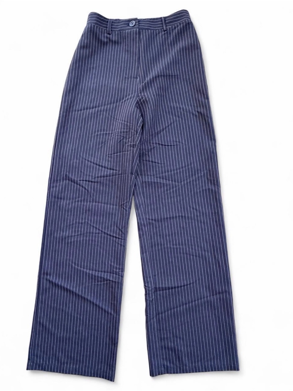Altar'd State Navy Pinstripe Wide-Leg Pants